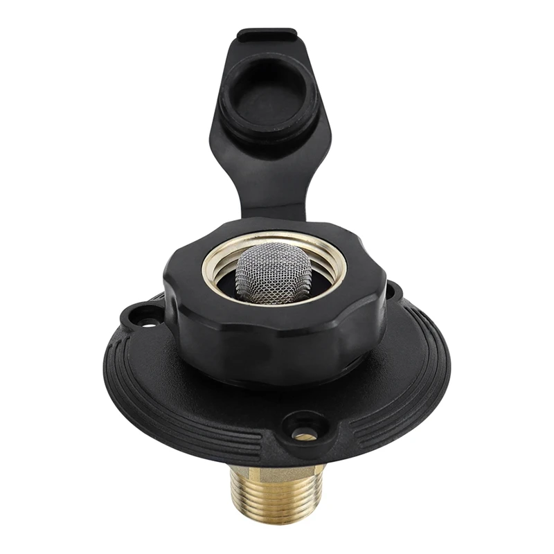 Flange Ring Leak Proof Threaded Connector With Check Valve For Rv Boat Trailer Marine (With Hose Elbow)