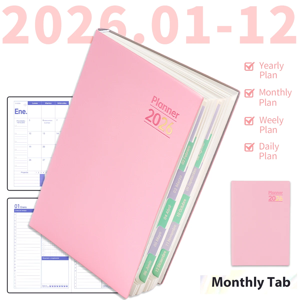 �y�Z�[�����z�T�Ԍ��ԃv�����i�[ 2026 A5 �I�[�K�i�C�U�[�A�^�u�t���W���[�i���A�S���o���h�t���y�����[�v�A�\�t�g�J�o�[�_�t���[���M�t�g�m�[�g