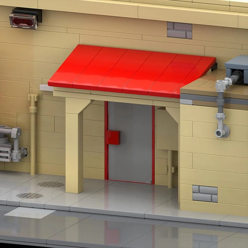 1955 PCS Bouw Los Pollos Hermanos MOC Aanpasbaar Modulair Bouwsteenmodel Technologie Creatief DIY Festival Speelgoed Cadeau