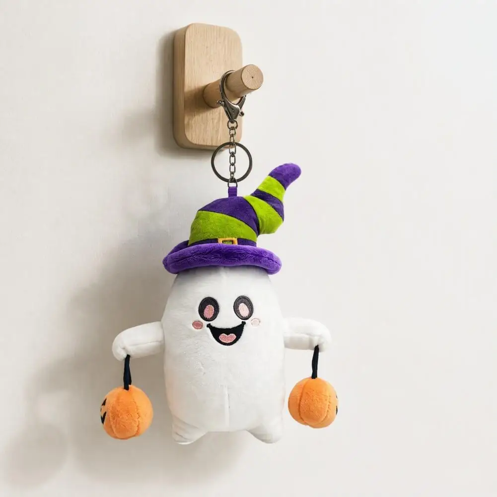 Halloween Ghost Plush Keychain, Cute Spooky Stuffed Toy Pendant for Backpack Keys,Festive Party Gift for Kids