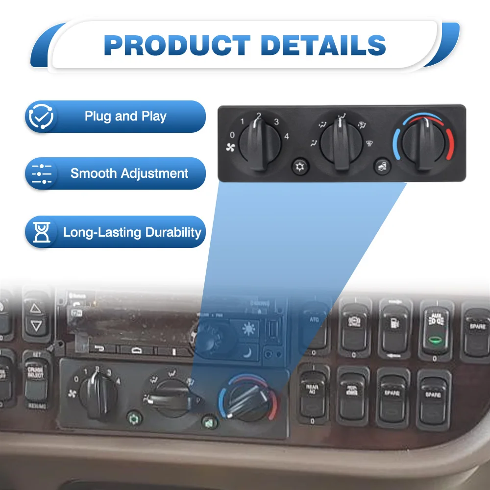 

A/C Heater Panel Climate Control Module for Peterbilt 384 2008 2009 2010 2011 2012 2013 2014 2015 Left Hand Drive Q21-6012