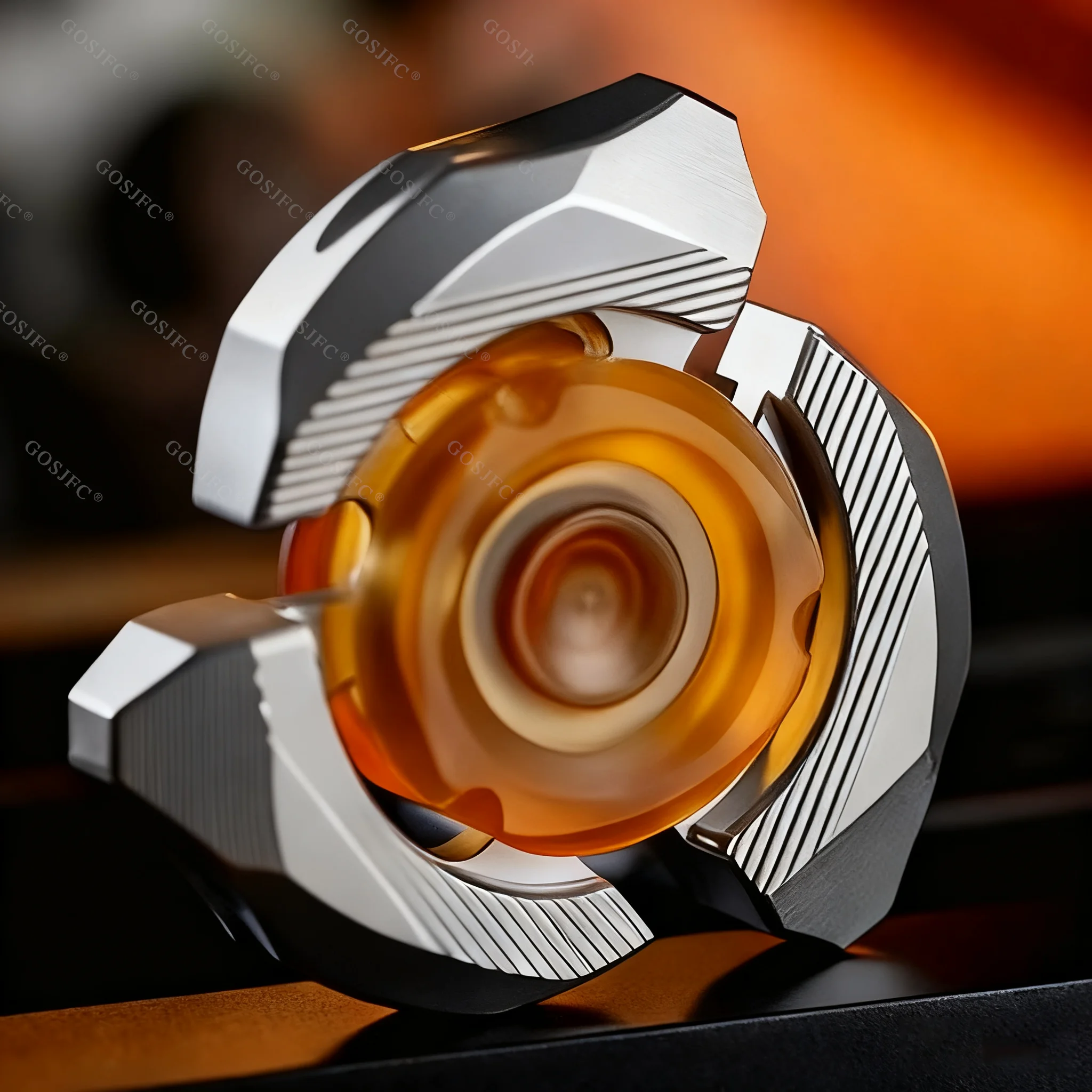 ของเล่นฟิดเจ็ตสปินเนอร์ DJG EDC SPINETIC ของเล่นคลายเครียดสำหรับผู้ใหญ่ ฟิดเจ็ตสปินเนอร์ไทเทเนียมแบบสามใบพัด