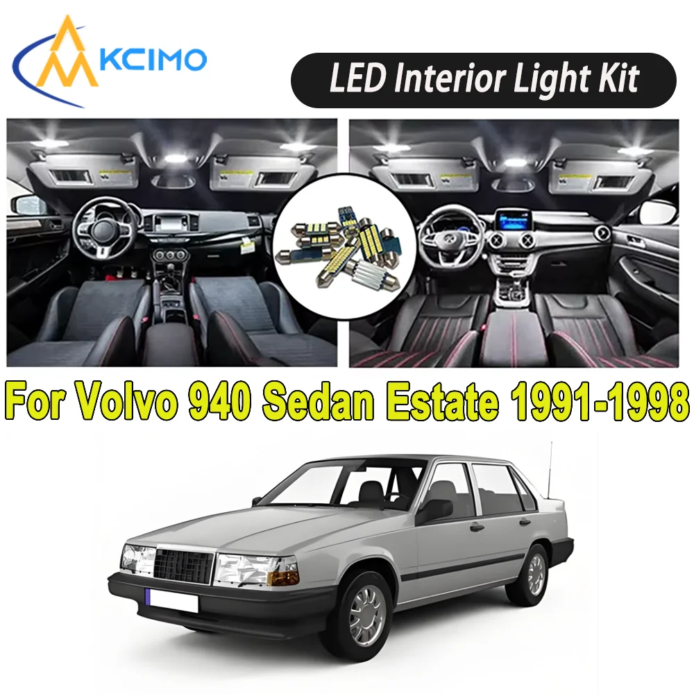 

New Light Bulb For Volvo 940 Sedan Estate (1991-1998) Premium Bright LED Interior Dome Map Trunk Light Kit Car Led Lamps Canbus