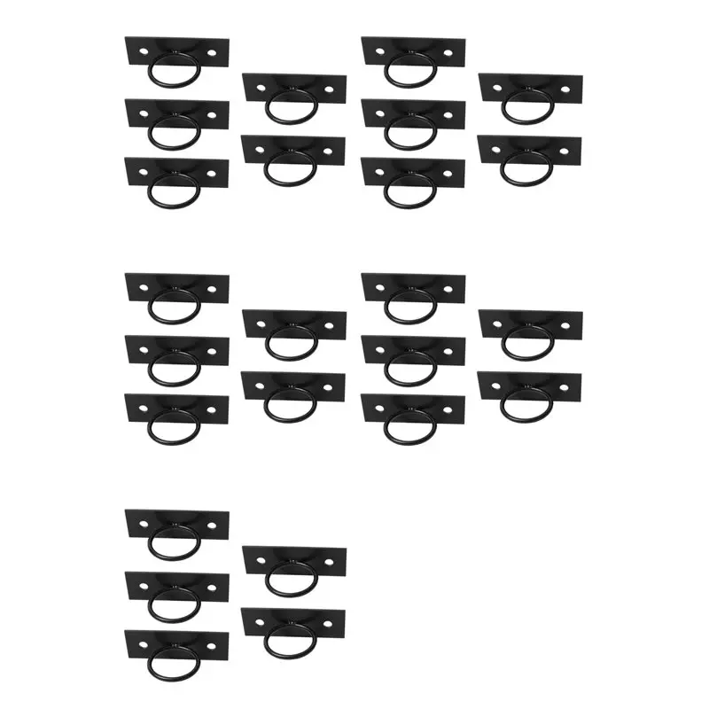 

【LAST CHANCE】25 упаковок, черные декоративные кольцевые опоры для веревки, держатели для веревочного ограждения, лестничные перила, настенная вешалка, потолок