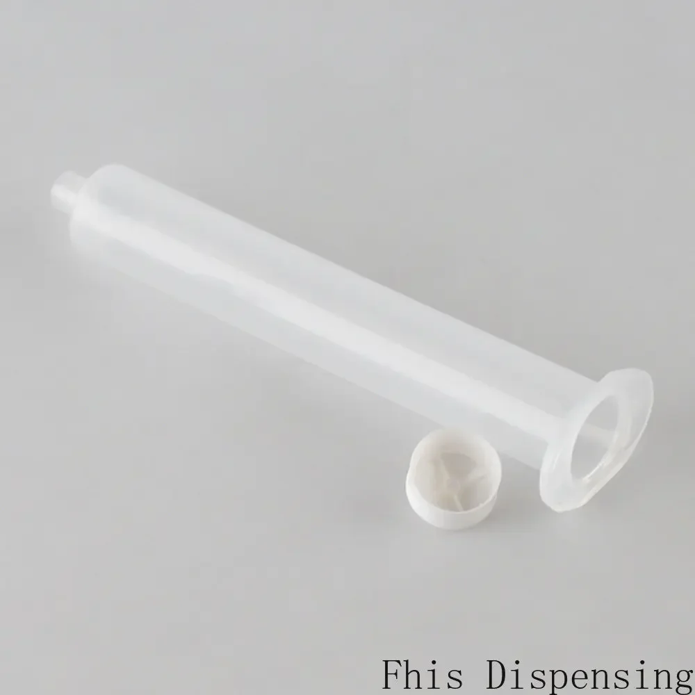 Material que forma un paquete de 20 conos dispensadores americanos de 55 cc, pistón de alimentación