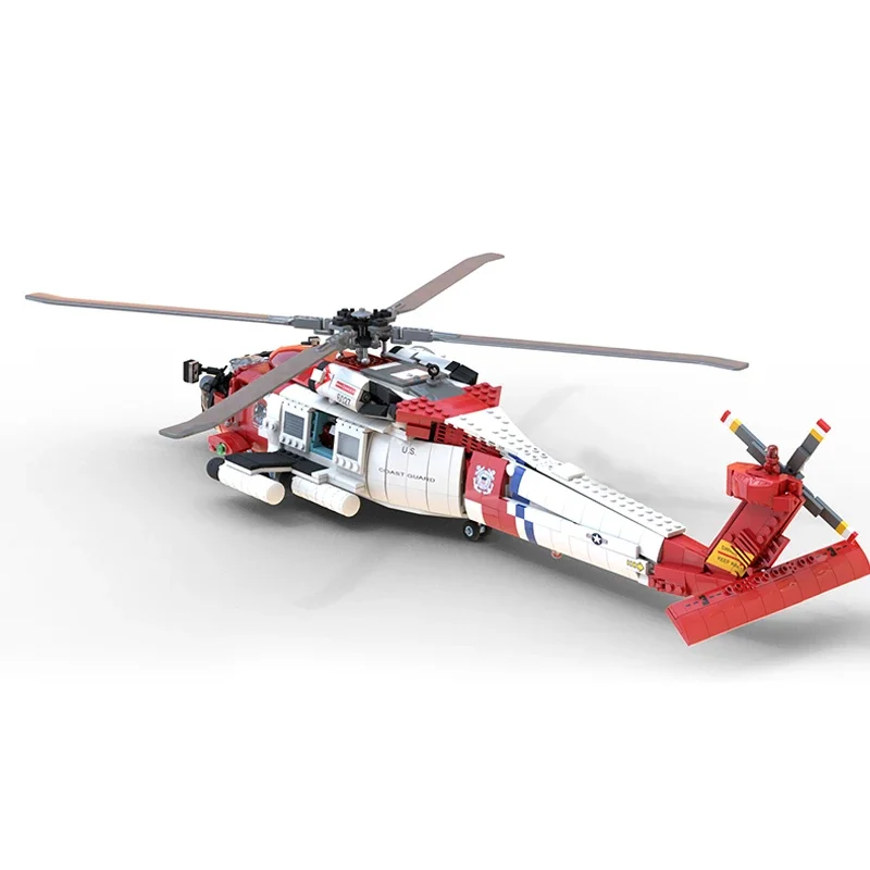 Moc Bausteine Militär modell Rettungs hubschrauber technische Ziegel DIY Montage Bau Spielzeug für Kinder Weihnachts geschenke