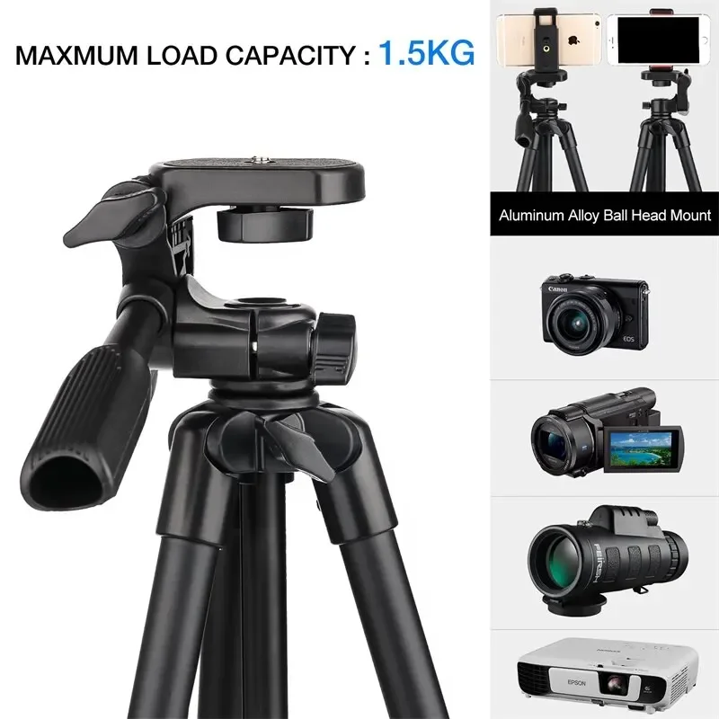Camera Tripod Stand Professional Video for Phone Xiaomi HUAWEI iPhone Gopro Selfie Remote Control Extendable Photography