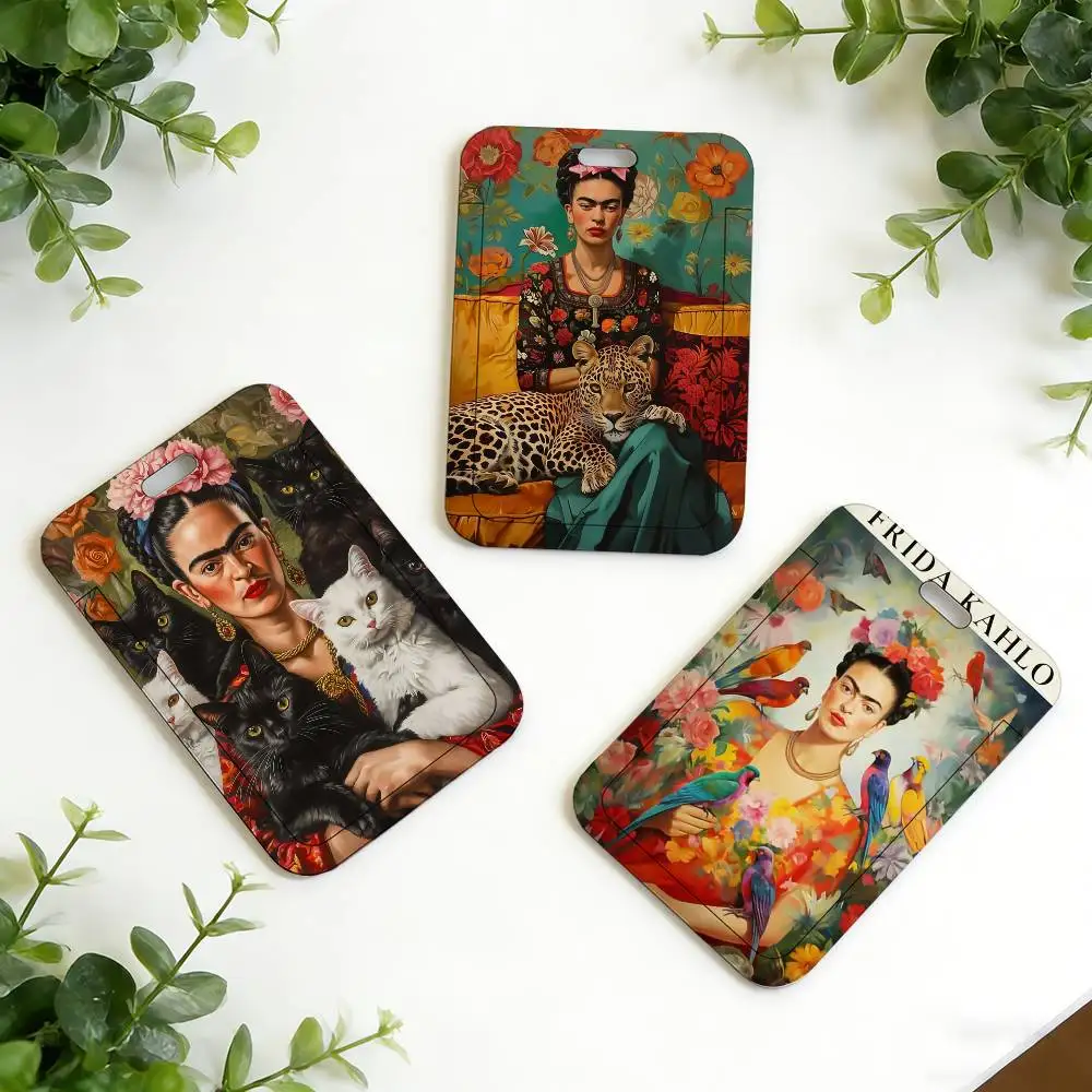 Modische F-FridaS-S K-Kahlo Kartenhalter Lanyards Türkartenetui Hängeriemen Halter Nackenband Visitenkarten Geschenk