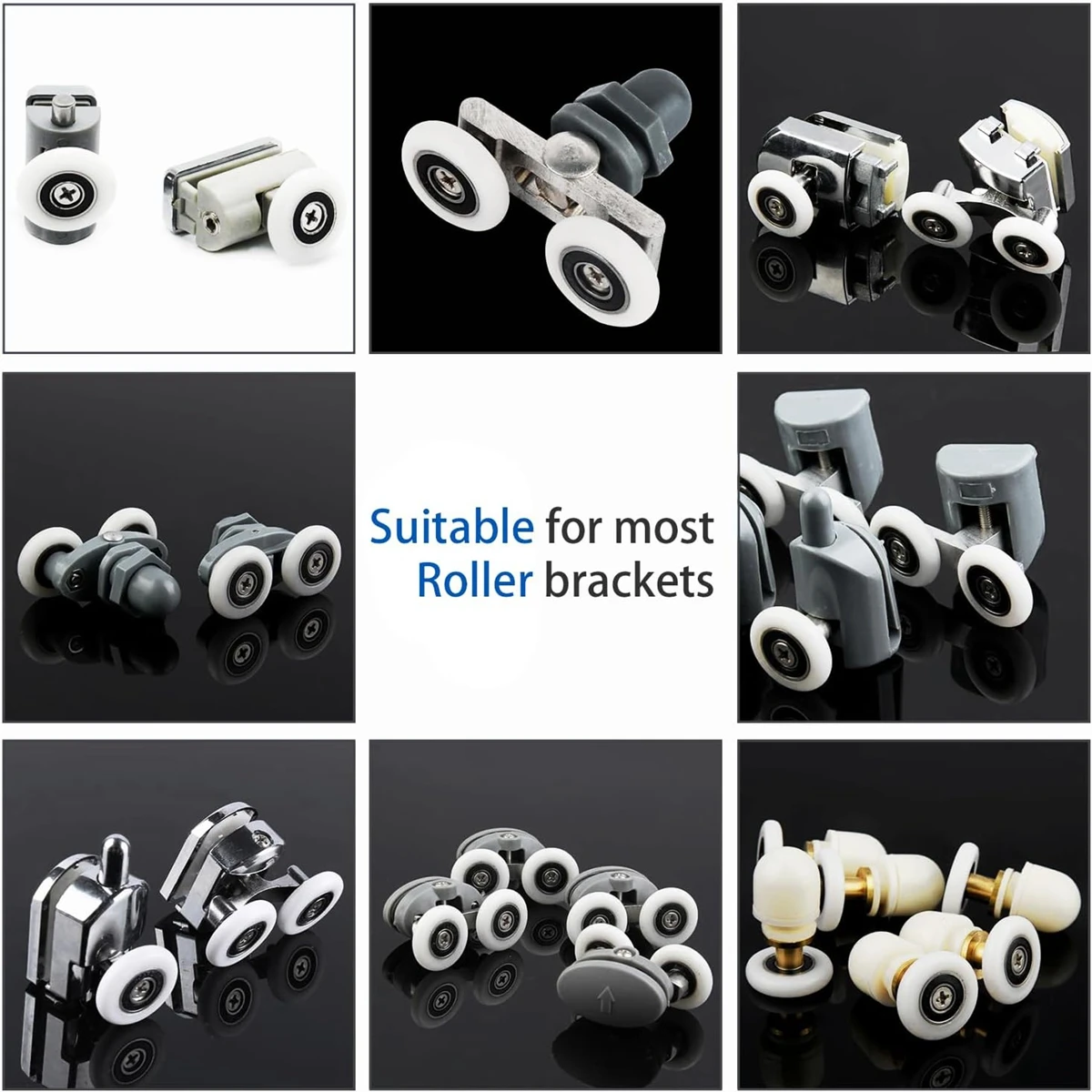 8 Pcs 19/20/23/24/25/26/27/28/29mm Shower Door Wheel Shower Enclosure Runners Shower Rollers Shower Cubicle Wheels Drop Shipping