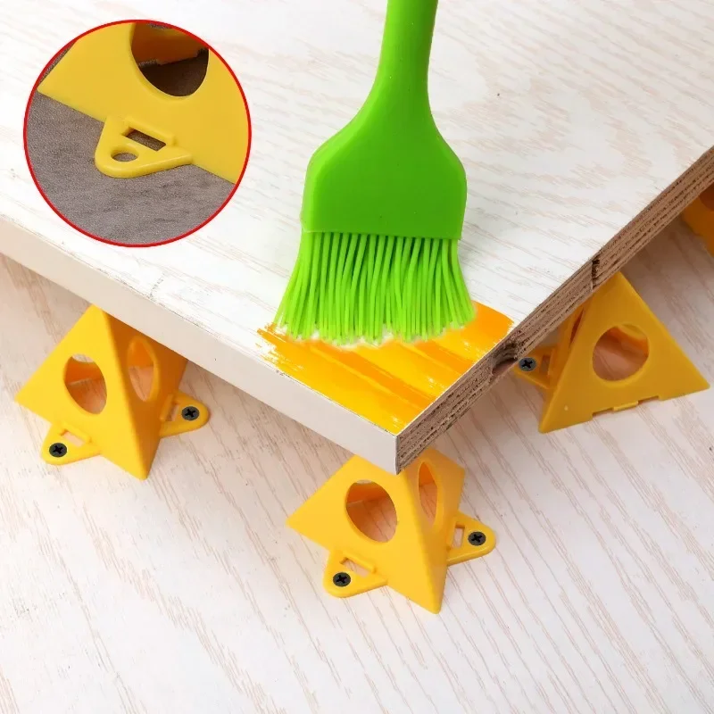 Pyramid Triangle Paint Stands Tool Plastic Cone Cushion Block Triangle Paint Pads Feet for Woodworking Carpenter Paint Bracket