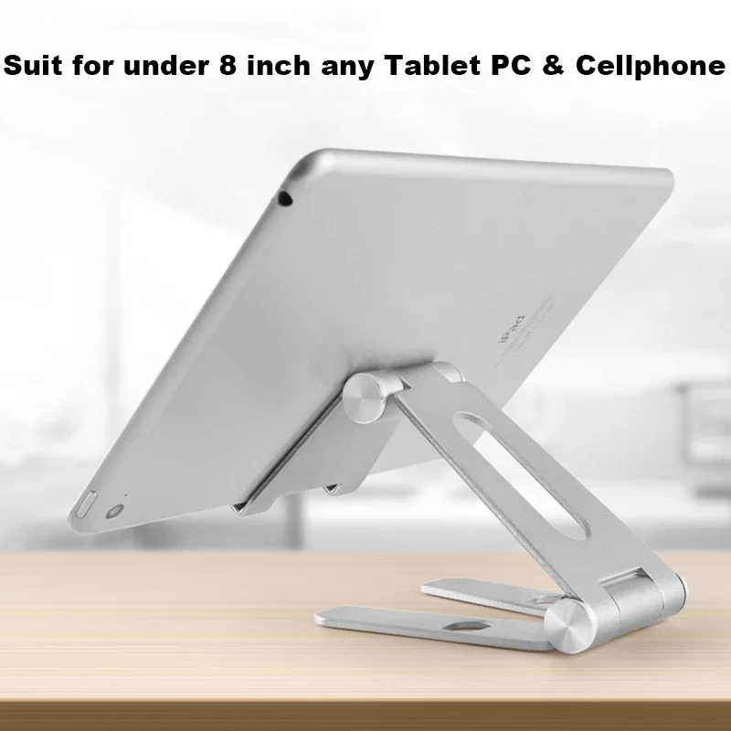 Aluminum Alloy Tablet Stand Holder For iPhone iPad Mini 1 2 3 4-8 Inch Folding Portable Tablet Phone Stand For Samsung Huawei