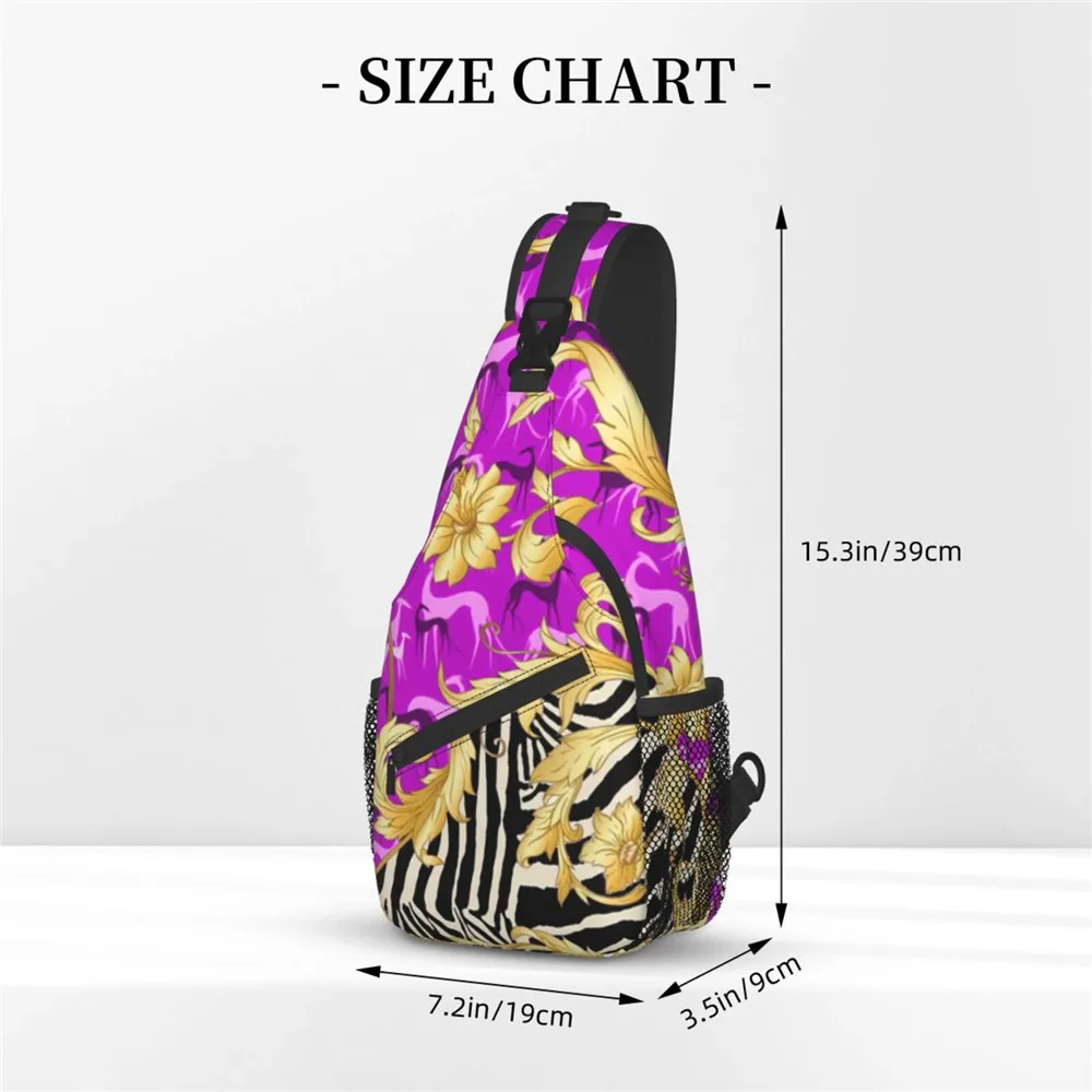 Noisydesigns 2022 Men Chest Bag Backpack Purple Greyhound Dogs Gold Floral Print Cross Shoulder Sling Male Bags Bolsa Dropship