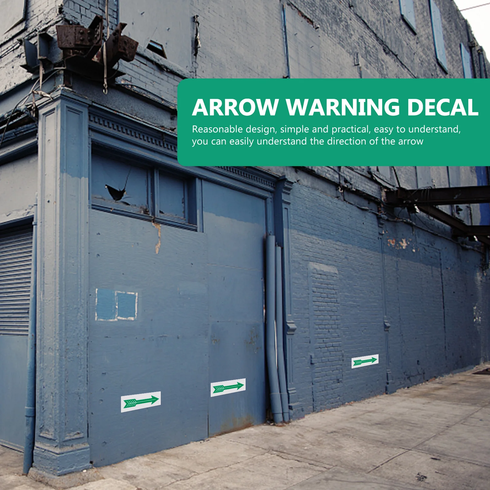 10 قطعة من ملصقات تحذير السهم الواضحة، مؤشرات الاتجاه اللامعة، ملصقات لاصقة سهلة الفهم تدوم طويلاً