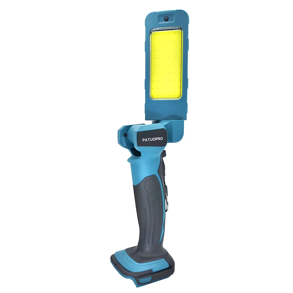 Imagem -02 - Patuopro-lanterna Led sem Fio Ajustável ao ar Livre Portátil Luz de Trabalho Recarregável Compatível com Bateria Makita 18v sem Bateria