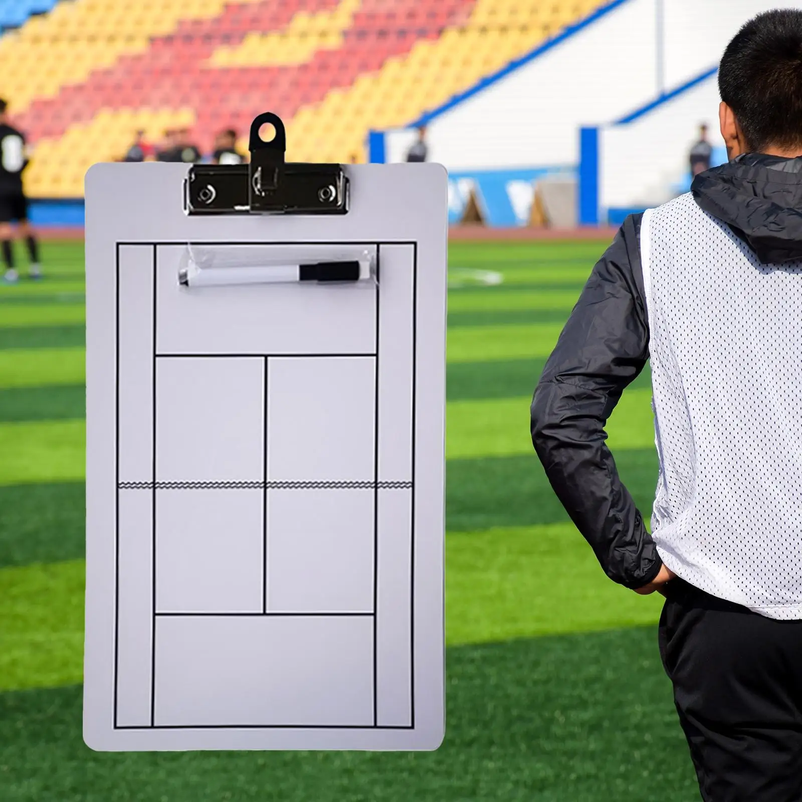 Tennis Coaching Boards Coaches Marker Whiteboard Referees Gear Reusable Practice Board Tactic Board Strategy Tactic Clipboard