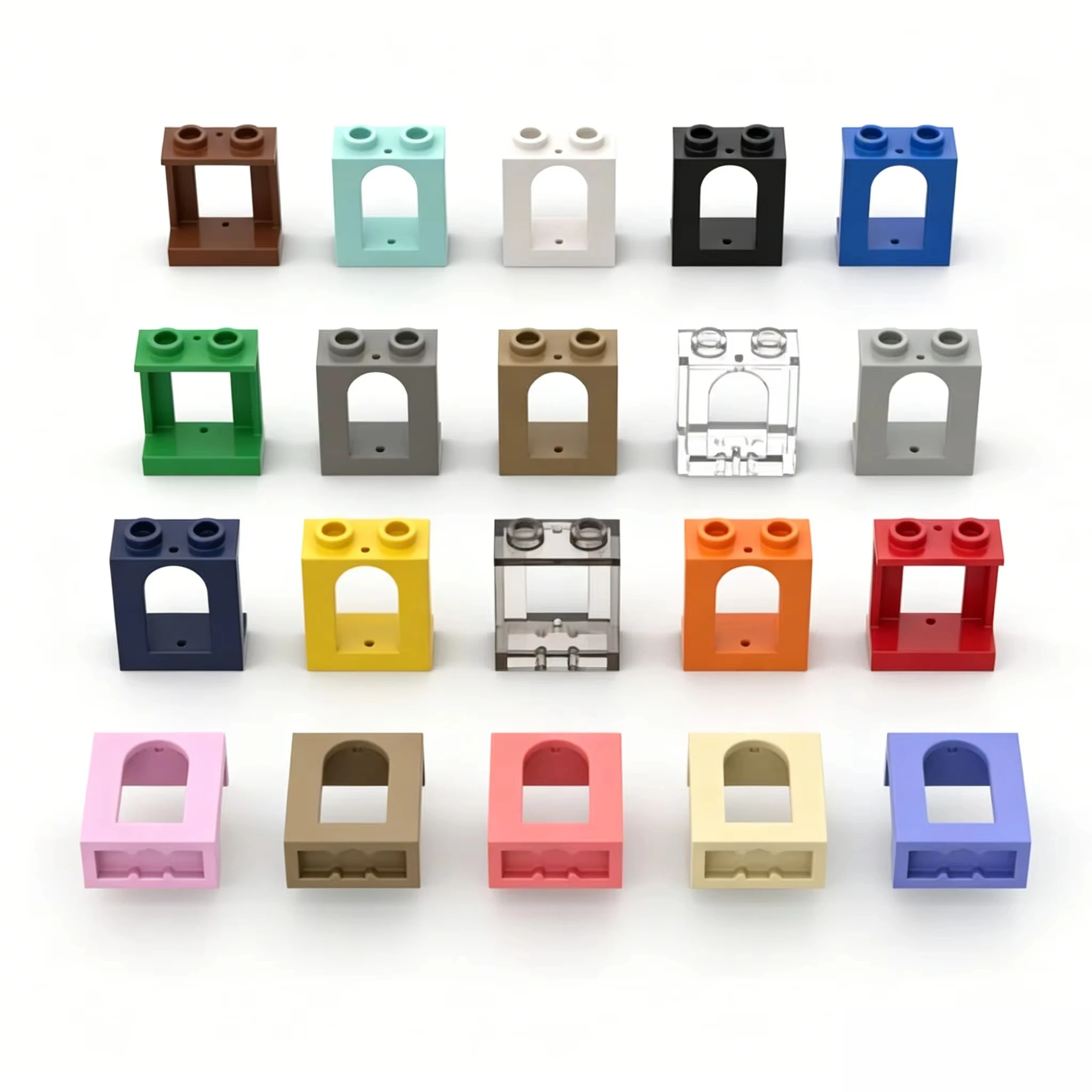 100PCS 90195 1x2x2 Wall Window Bricks Compatible with 90195 DIY Educational Creative Building Blocks Assemble Toys Kids Gift