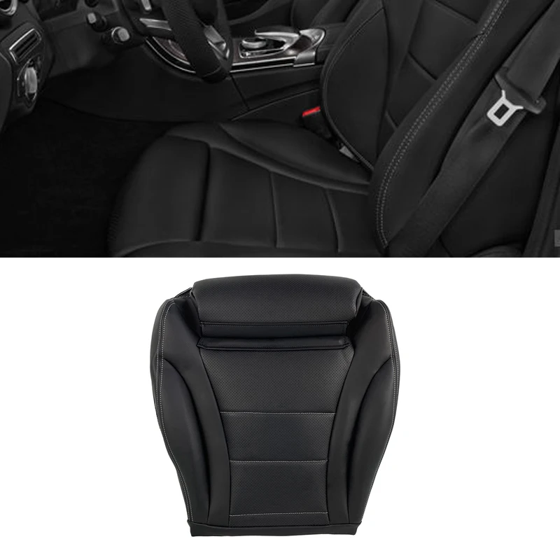 Left Hand Drive Driver Bottom Leather Seat Cover For Mercedes Benz C Class C250 C300 C350 GLC300 2015-2021