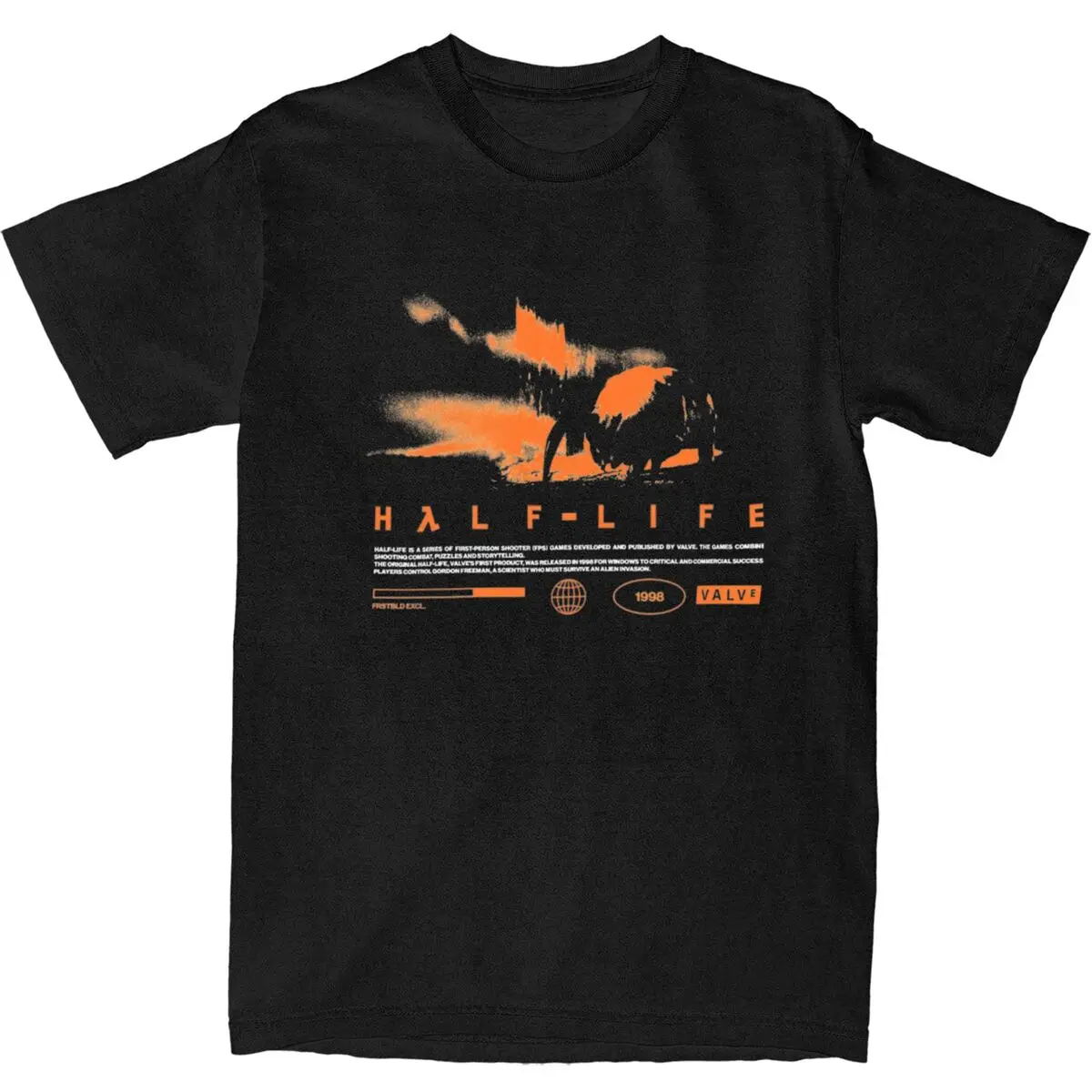 Мужская футболка с видеоиграми HALFS LIFES V3, модные крутые летние футболки, топы из чистого хлопка с забавным принтом, большие размеры 5XL