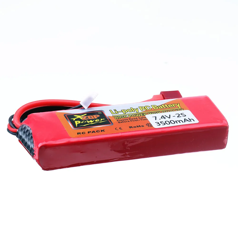 Lipo Battery 2S 7.4V 3500mah RC Battery with T Plug for Wltoys 144001 144010 124016 124017 124018 124019 RC Car Drone Boat Parts