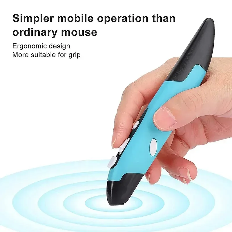 2.4G قلم ماوس لاسلكي إبداعي محمول باليد مستشعر بصري يعمل باللمس الذكي يمكن استخدامها لاجتماع كمبيوتر محمول PPT مع محول #3