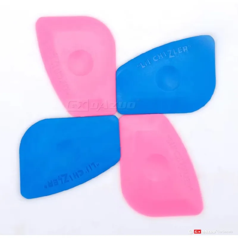 10 Pcs/Lot 7.5*5.5CM Mini Small Silicone Squeegees Vinyl Soft Plastic Squeegee Car Vinyl Wrap Tool Write Logo Sustainable