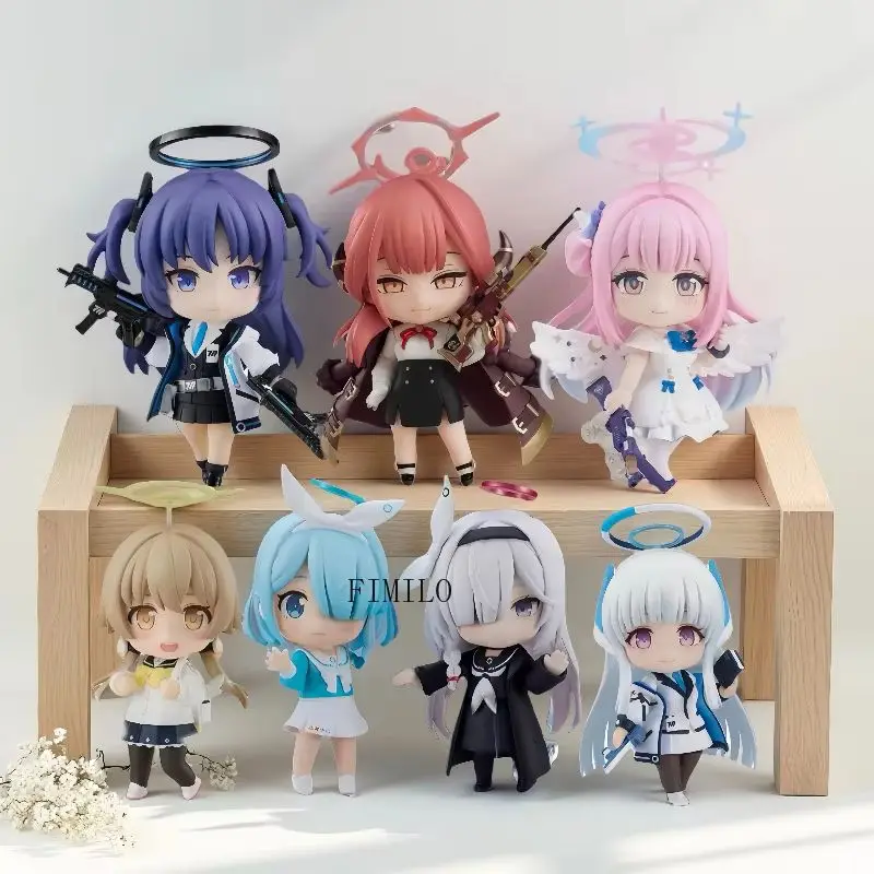 Blue Archive Takanashi Hoshino Anime Actionfigur Kawaii Chibi PVC Gesichtswechsel-Puppe Sammlerstück Desktop-Ornament Spielzeug Geschenk