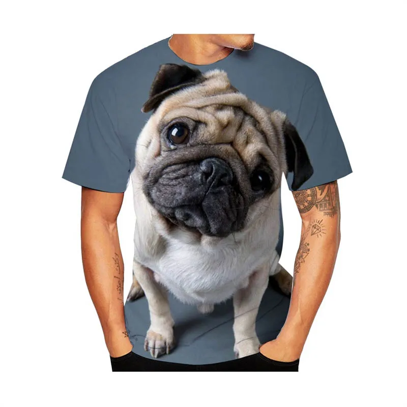 Funny Animal Dog 3D Printed T-Shirts Men Women Casual Fashion Streetwear Oversized Short Sleeve T Shirt Kids Tees Tops Clothing