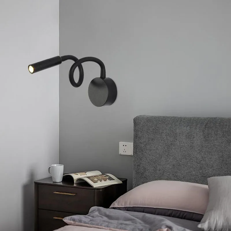 

Modern Led Wall Lamp Reading Light with switch New Design Led Sconces Flexible Tube Study Room Daily Wall Lamp Lights Fixture