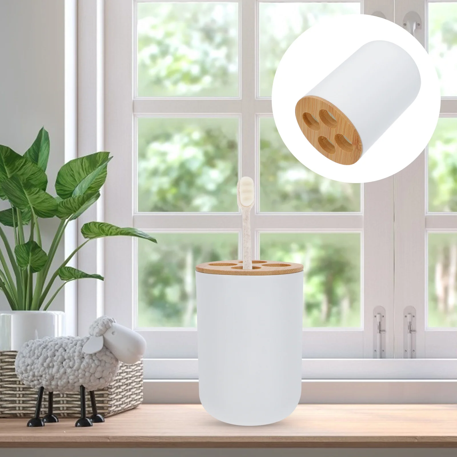 

1Pcs Washing Cup Toothbrush Holder Set Stylish Compact Design Ideal for Dorm Travel Use Strong Fall Resistant Bathroom Supply