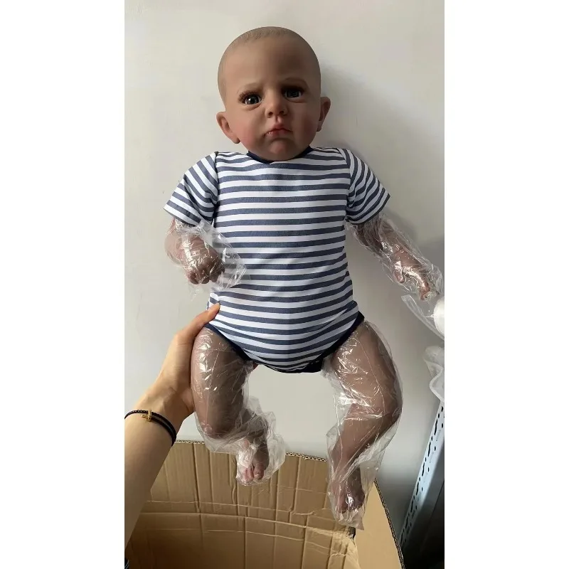 

60cm Black Skin Reborn Dolls Cameron Awake Popular Doll Lifelike Soft Real Touch Cuddly Baby Doll Silicone Baby Doll Toy
