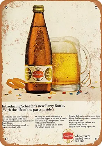 Metal Sign - 1967 Schaefer Beer Party Bottles - Vintage Look