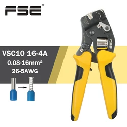 Hand tools mini-type self-adjustable crimping plier VSC10 16-4A Special 23-5AWG four-sided crimp Tweezers Knife