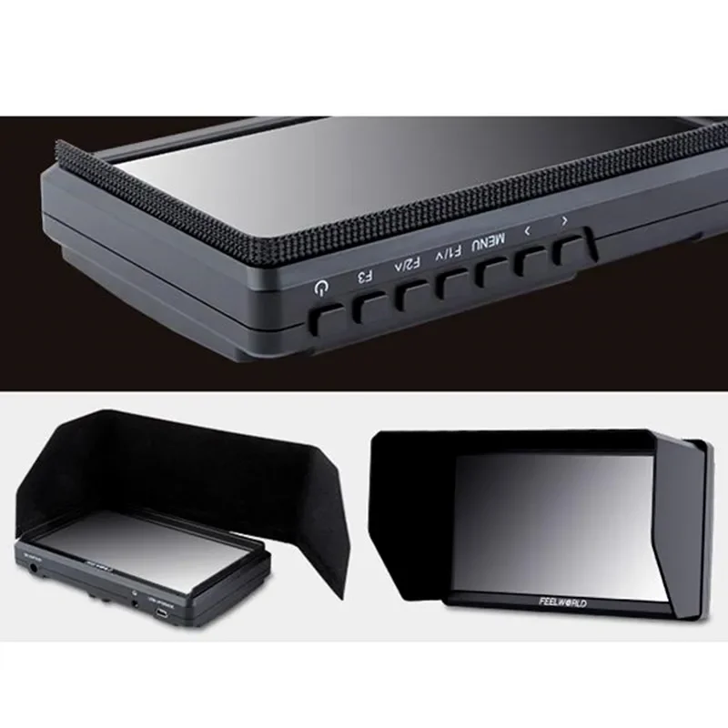 FEELWORLD S55 5,5-дюймовый IPS в камере Полевая DSLR monito Focus Assist 1280x720 Поддержка 4K HD-MI Вход Выход постоянного тока Включает наклонный рычаг ma