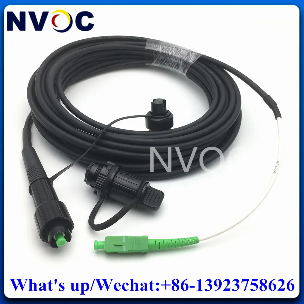 

IP67 Waterproof HUAWEI Mini SC/APC to SCAPC 1M 2M 3M 5M 10M 15M HW Optic Connector 5.0mm Black Fiber Optic Patch Cord Cable