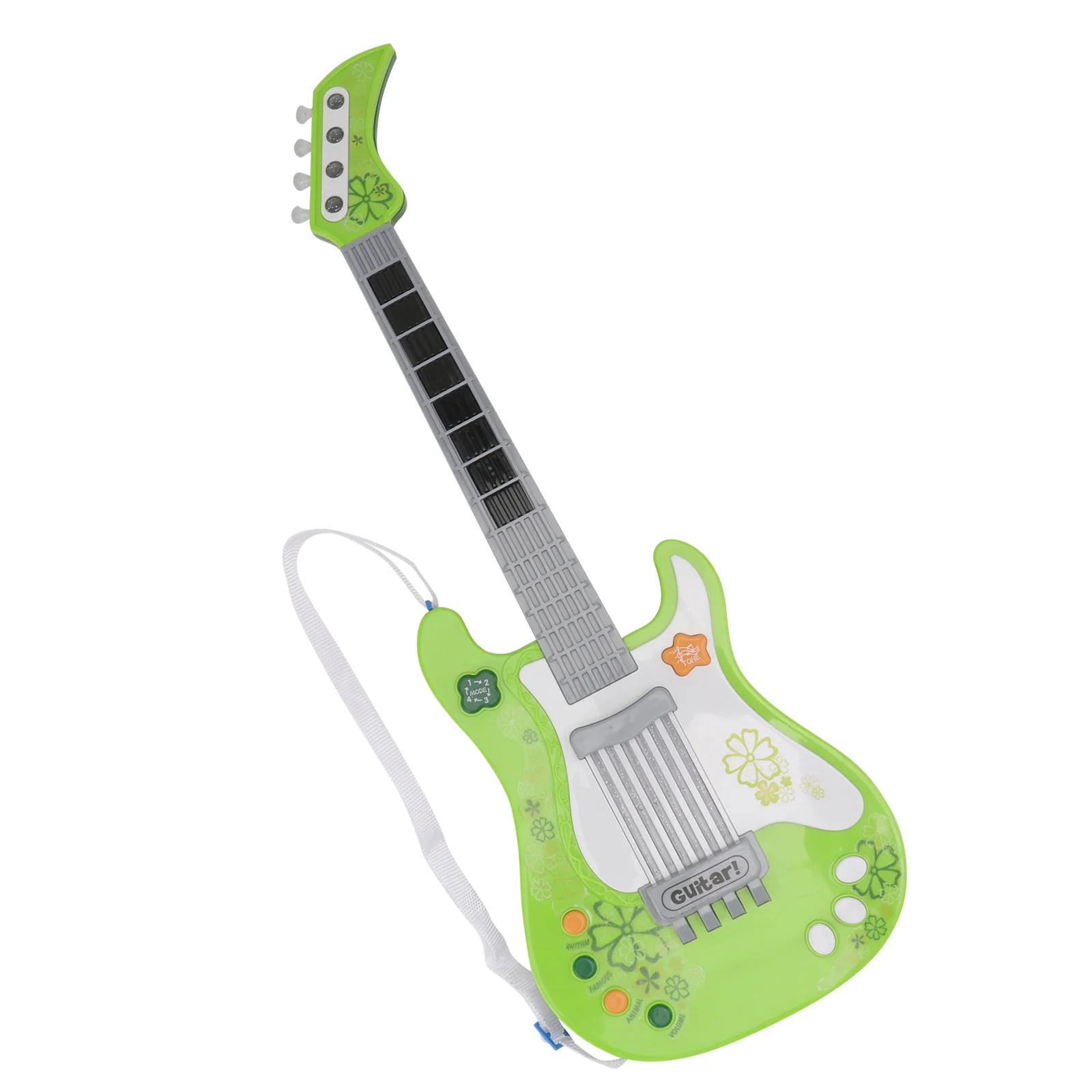 Reproductor de graves de simulación para niños, instrumento musical de guitarra, juguetes educativos para edades tempranas, guitarra electrónica con luces para niños Gi