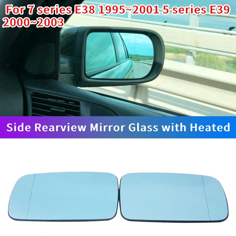 Right Side Wing Mirror Rearview Mirror Glass Heated for - 7 Series E38 1995-2001 5 Series E39