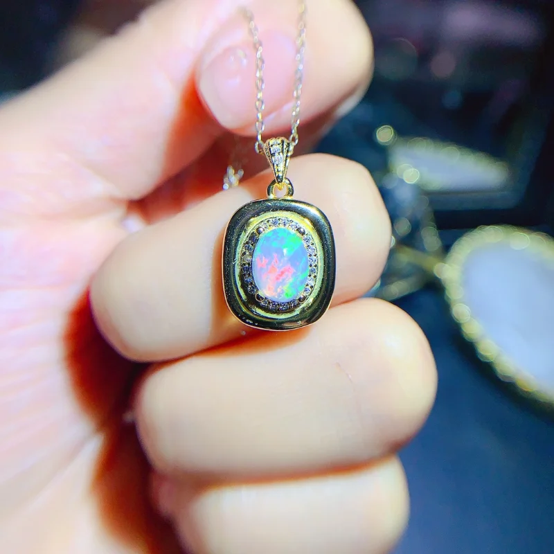 

Opal Pendant 925 Sterling Silver Women's Free Shipping 925 Sterling Silver Jewelry Certified Christmas Jewelry Women's Gems