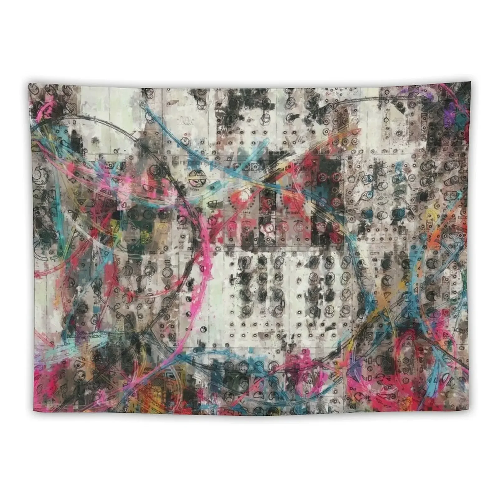 Analog Synthesizer, Abstract painting / illustration Tapestry Room Decor Cute Tapestry