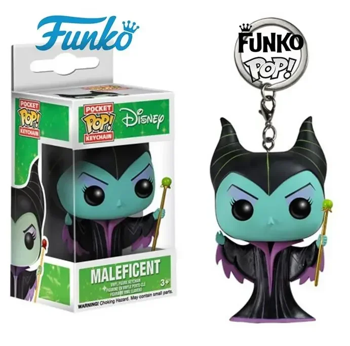 Precio mínimo Funko POP Disney Maléfica llavero vinilo muñeca de acción llavero de juguete para niños con caja colgante de regalo