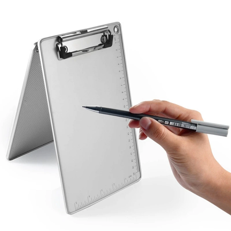 حافظة مكتبية من سبائك الألومنيوم اللامعة