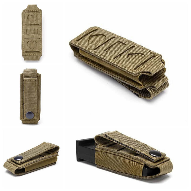 Funda táctica MOLLE abierta para cargador pistola – estuche cinturón - imagen 3