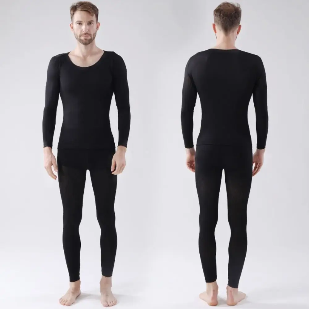 

Slim Body High Elasticity Thermal Underwear Full Set Breathable Comfortable Long Johns Top & Bottom Soft Winter Underwear Set