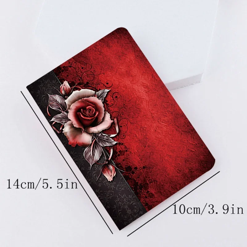 Passport Sleeve Unisex Portable ID Cred-Card Card Holder Protector Cover Pu Leather Waterproof Case Forest Print Passport Covers