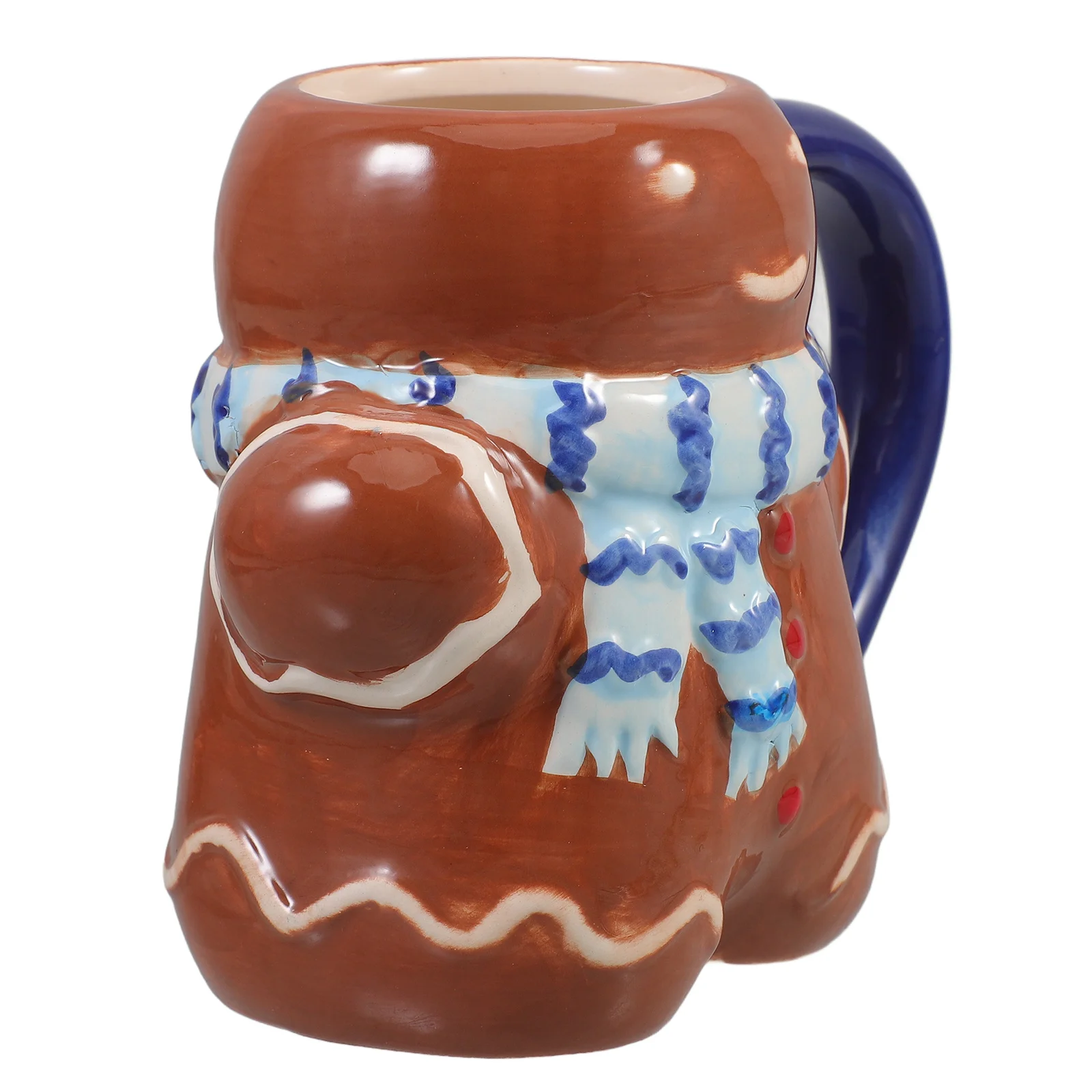 

Christmas Gingerbread Man Ceramic Mug 350Ml Funny Holiday Coffee Cup for Home Office Use Microwave Safe Drinkware