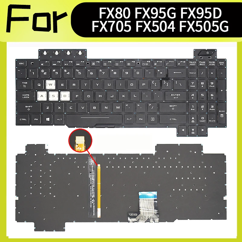 US Replace Keyboard For FX80 FX504 FX80G FX80GD FX504G FX504GD FX504GE FX80GE FZ80G FX505 FX505G FX95G/D FX705