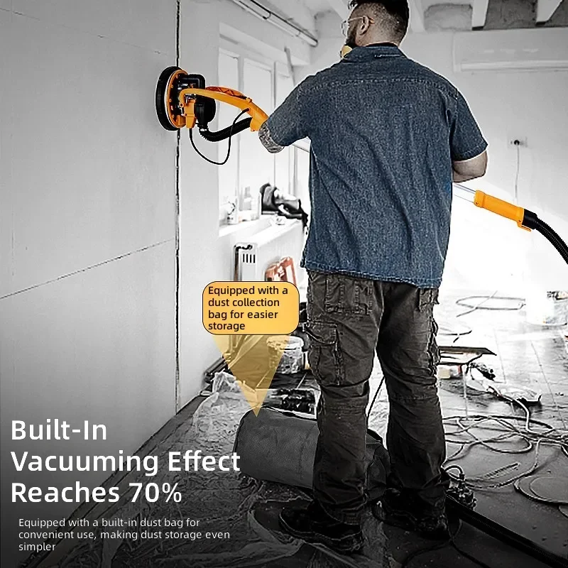 Transform your wall finishing projects with this ultra-light brushless wall sander, designed for efficiency and ease of use.