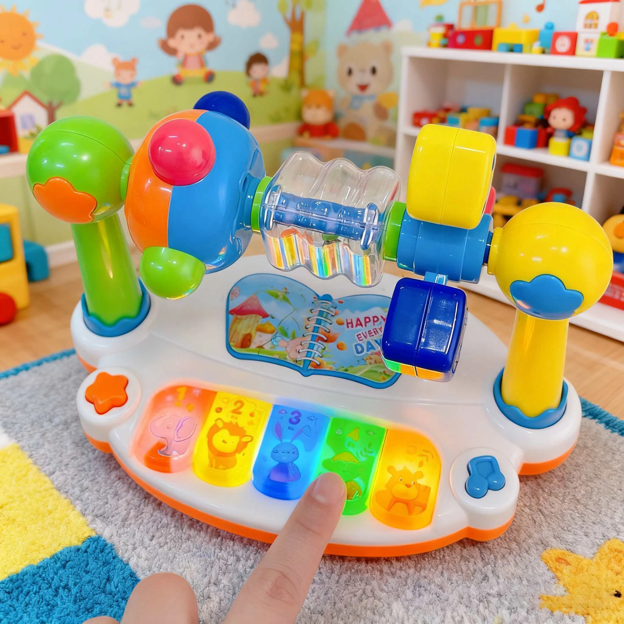 Juguetes de Piano para bebés, teclado de Piano musical para niños con sonido ligero, juguetes musicales de animales de dibujos animados para niños pequeños, juguetes educativos para edades tempranas, regalos