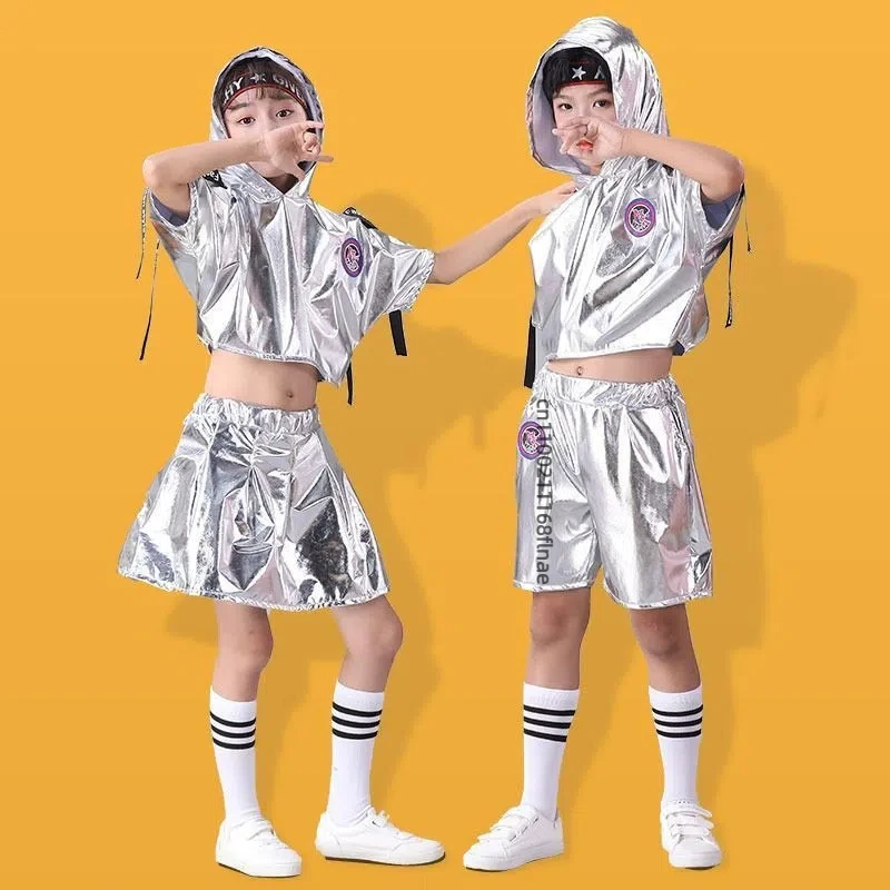 Streetdance-uniform voor jongens en meisjes Heldere kleurset Schoolfestival Jazzdansvoorstelling Hiphop Streetdance-uniform