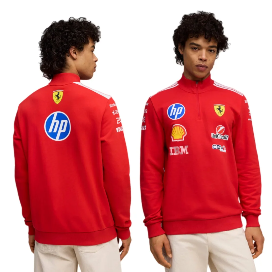 

Толстовка с капюшоном Ferrari 2026 Team T7 на молнии до середины груди