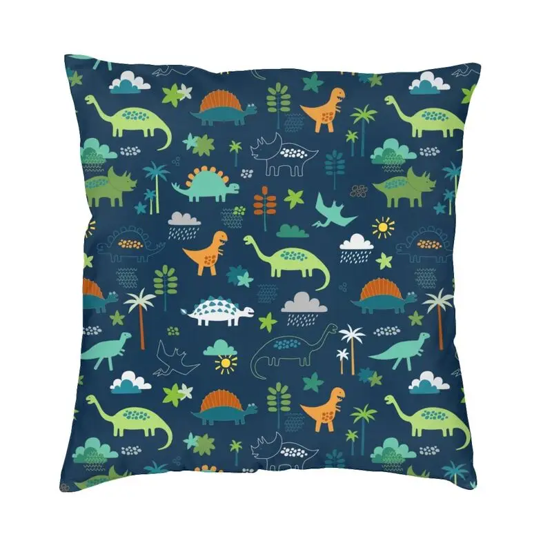 Dinosaur Land Nordic Throw Pillow Cover Home Decor Cute Dino Pattern Chair Cushion